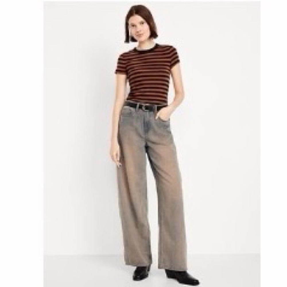 Old Navy Wide Leg Jeans in Faded Gray-Brown
